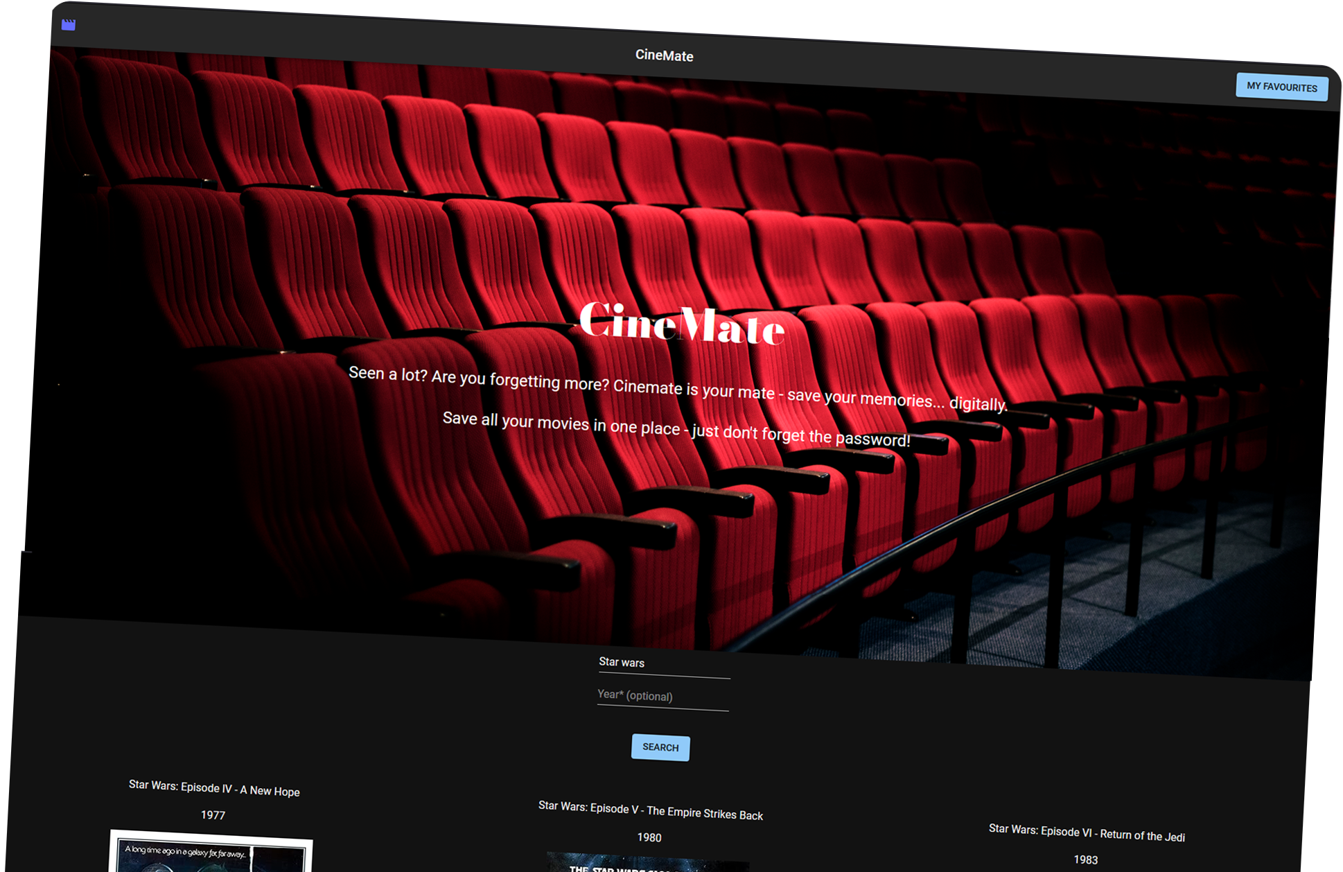CineMate - a movie tracker app